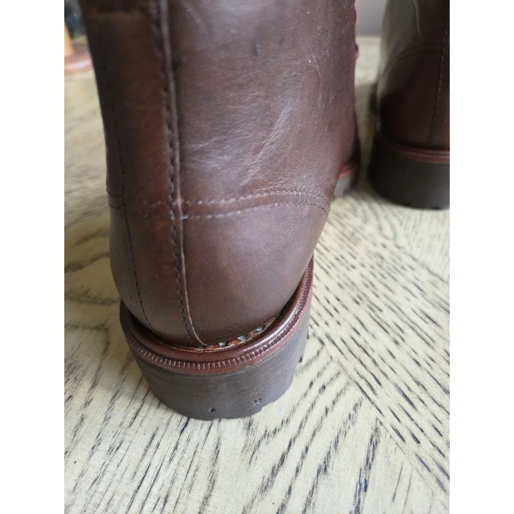 Vintage Polo Ralph Lauren Boots Sportsman Made In USA Size 8D 101358 New Brown - Picture 7 of 14